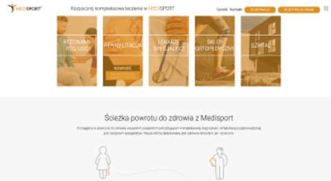 Medisport medical facility website